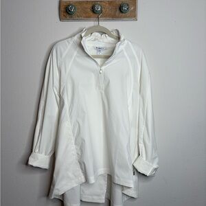 Athleta White Quarter-Zip Tunic